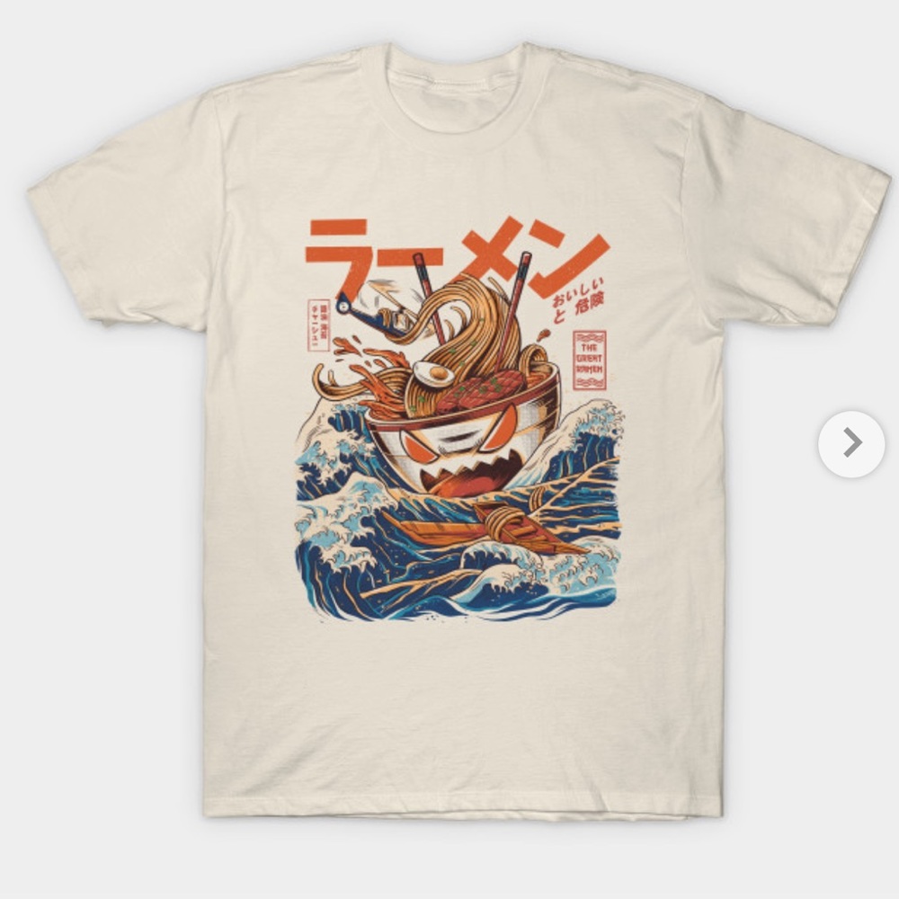 tan Ramen oversized t-shirt